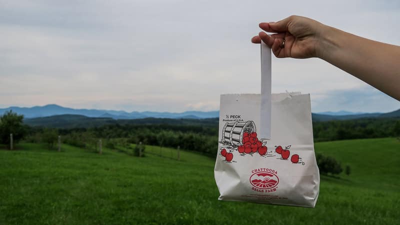 Bag of goodies we bought from the Chattooga Belle Farm store to have back in the RV