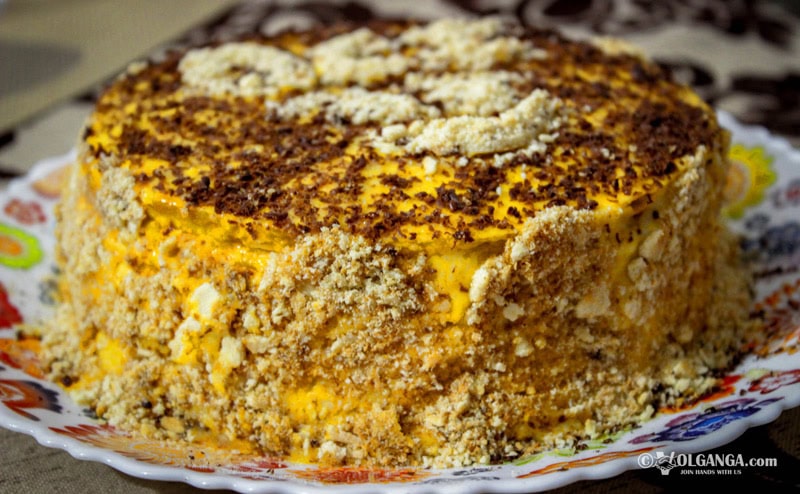 Multilayered mango cake