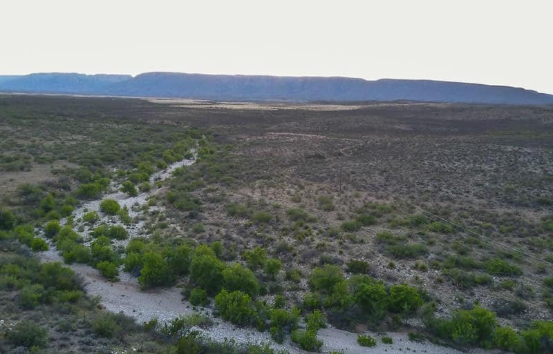 Dried up river basin