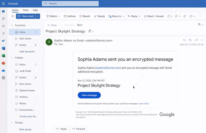 Gmail client-side encryption update send to all