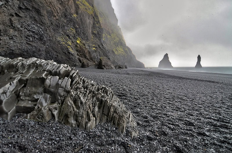 black sand beaches iceland is known for - Reynishverfisvegur Black Sand Beach