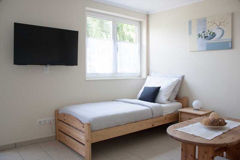 Schlafbereich - Ferienwohnung Halle K2 | KAHSA Apartments