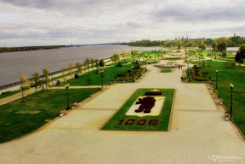 View on Strelka - the confluence of two rivers, Yaroslavl 2016