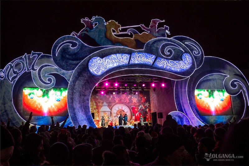 New Year stage on Soviet Square, Yaroslavl