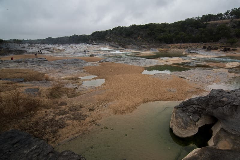 Pedernales Falls and plenty of pools of bright green water