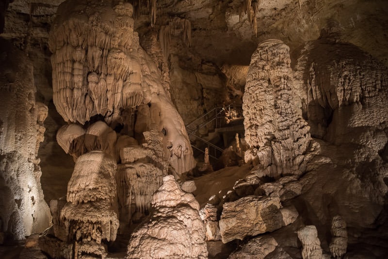 Some of the scenery in the natural bridge caverns Discovery Tour