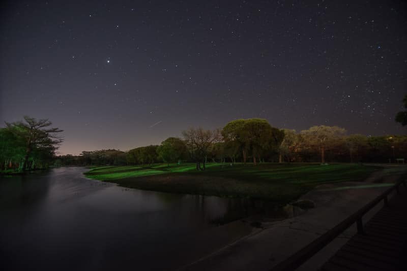 Clear night sky at by the river texas slow travel as full-time RVers