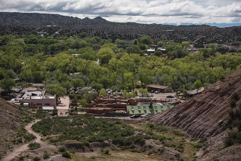 Ojo Caliente Mineral Springs & Spa from a hike above the property