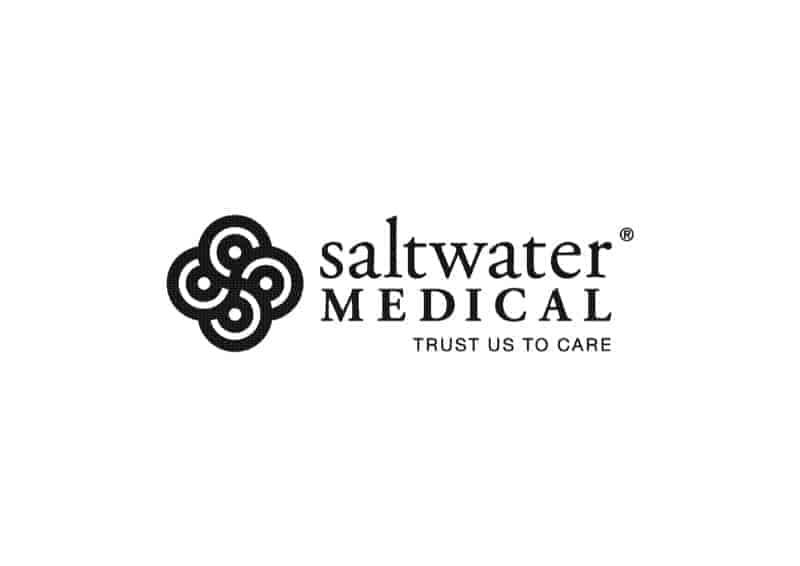 Saltwater Medical B&W logo landscape