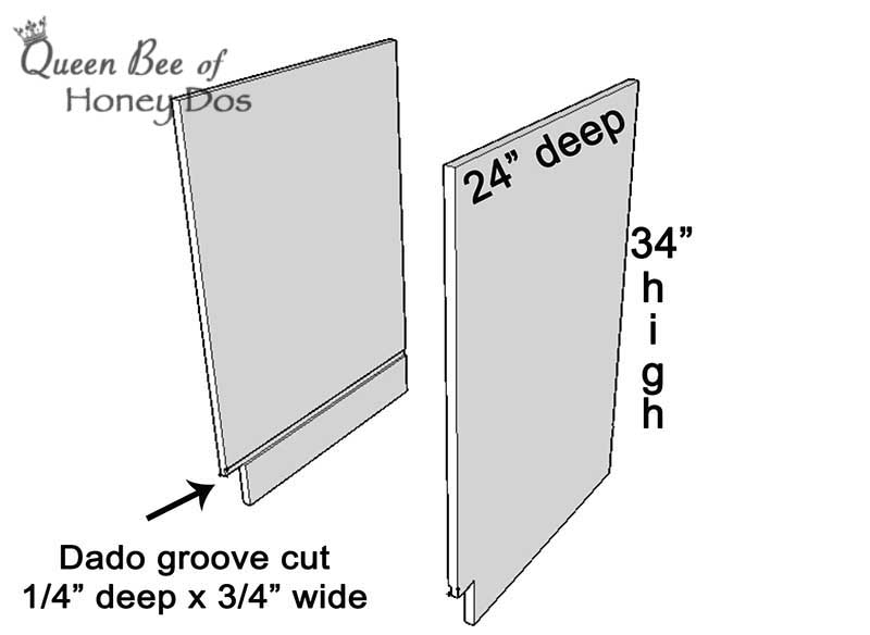 cabinet box construction sketch