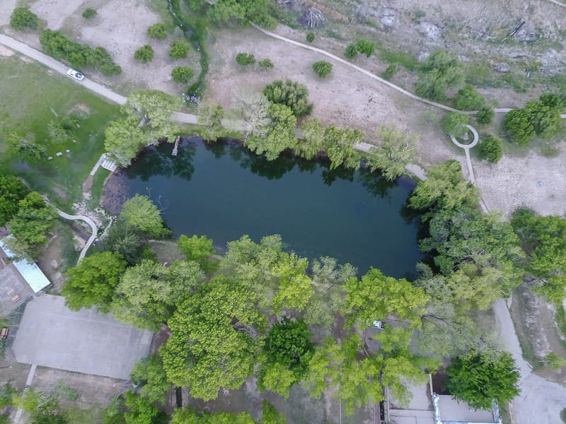 Airiel view of Camp Washington Ranch near Carlsbad Caverns, NM taking with DJI Mavic Pro Drone