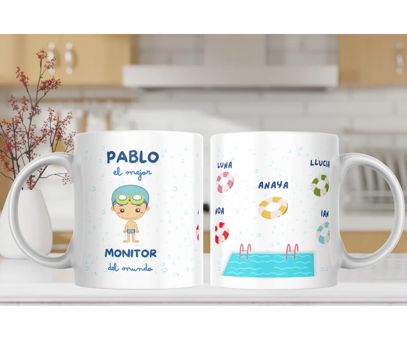 Taza "Mejor Monitor De Natación"