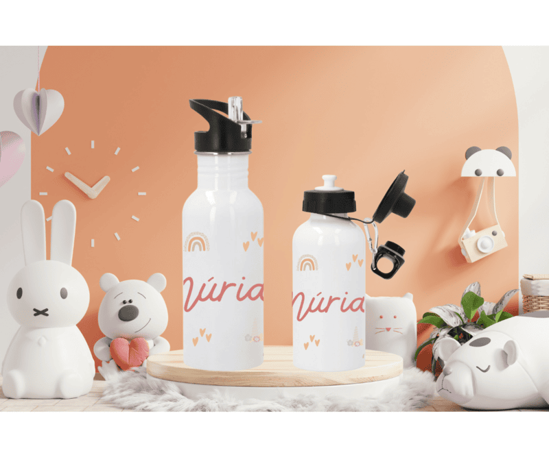 Botella Unicornio con Arco iris