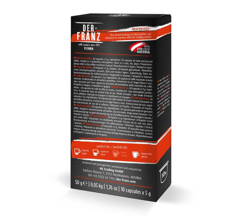Nespresso kompatible Kaffee Kapseln, 1 x 10 Kapseln, Espresso – Bild 2