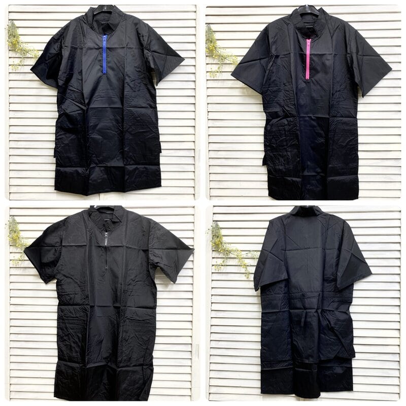 「トリマーの気持ちをわかってる！」エプロンのような半袖のトリミングウェア