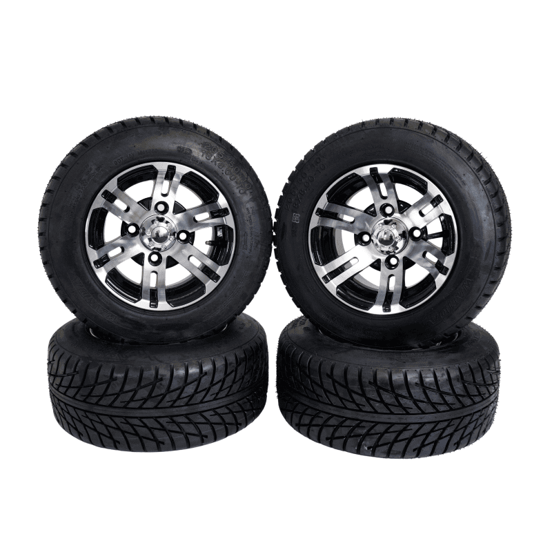 Golf Cart Mag Wheels BULLDOG 10 inch Set of 4 Silver