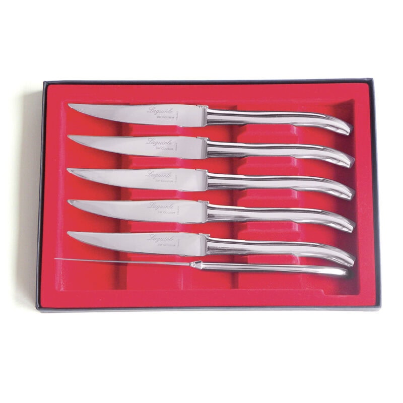 Coffret 6 couteaux à steak forgé - Laguiole par Couzon