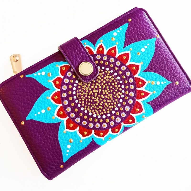 Cartera Mandala Flor Morado