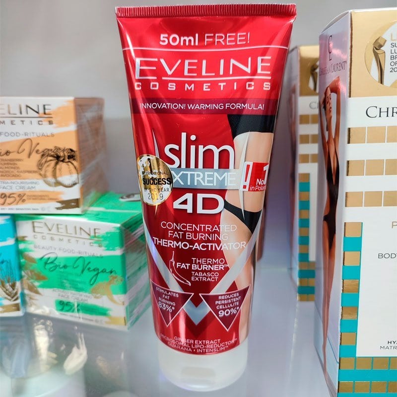 Crema Corporal Reductora Adelgazante - Efecto Calor - Thermo Active - Fat Burne - EVELINE COSMETICS 250ml - Imagen 2