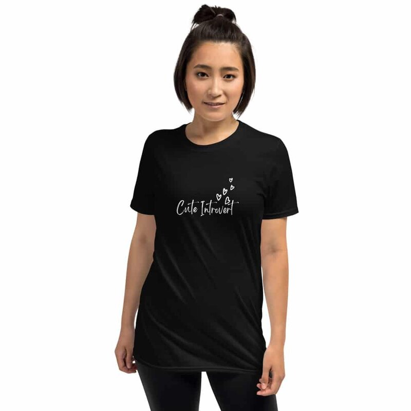 Cute Introvert Short-Sleeve Unisex Black T-Shirt