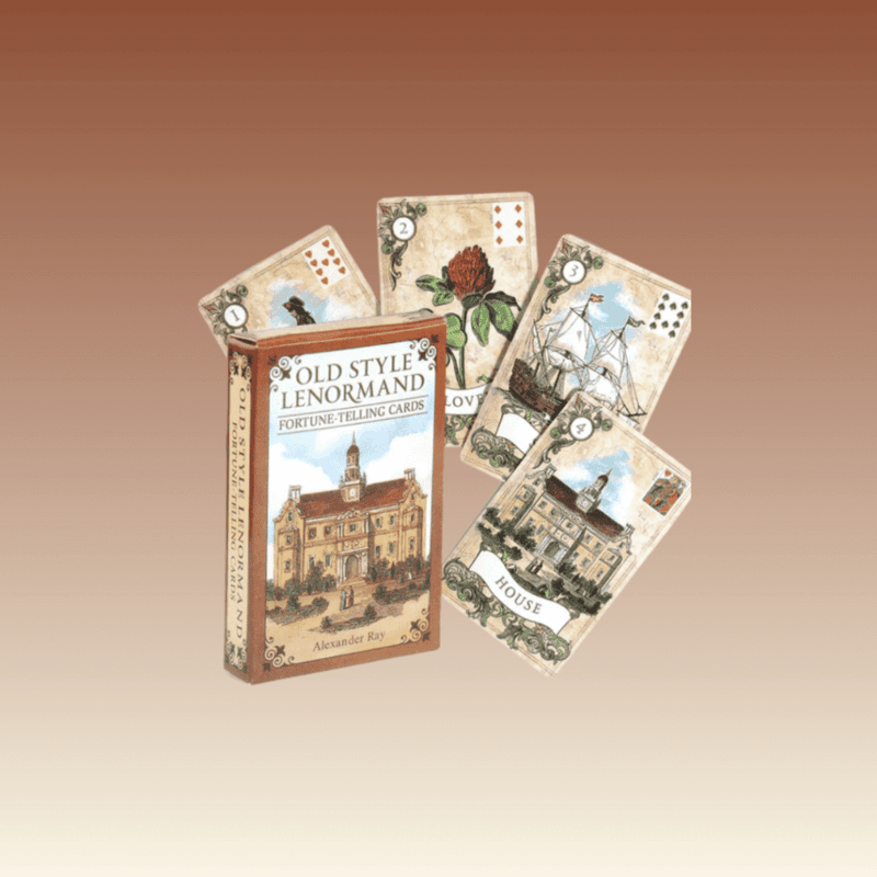 Jetzt online kaufen! Lenormandkarten zum Kartenlegen – die Alter Stil (Old Style) Lenormand Karten mit schönen nostalgischen Motiven.