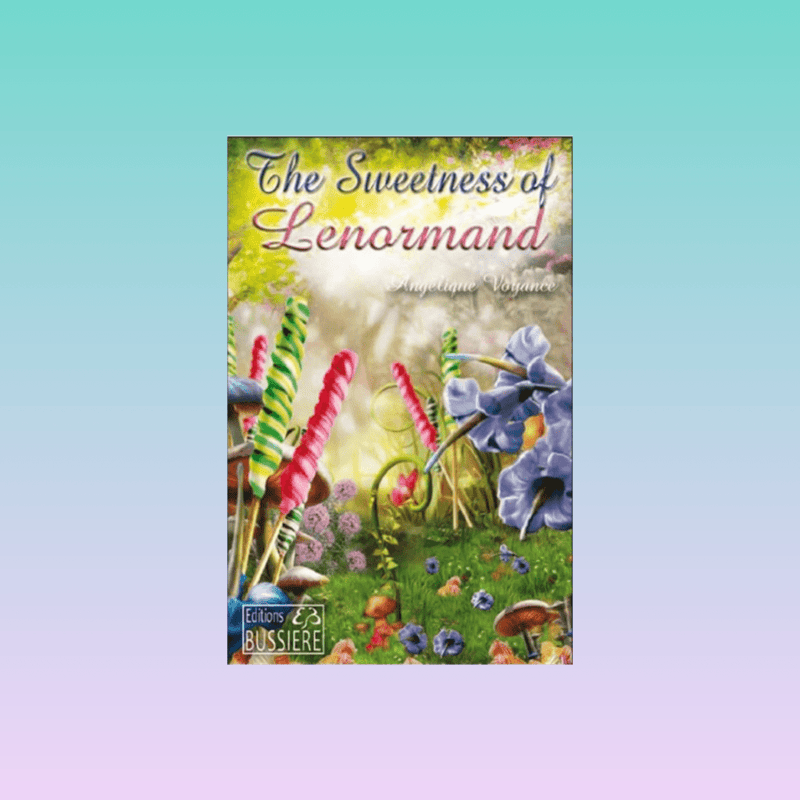 Jetzt online kaufen! Lenormandkarten zum Kartenlegen – The Sweetness of Lenormand mit außergewöhnlich bunten Motiven rund um Süßigkeiten.