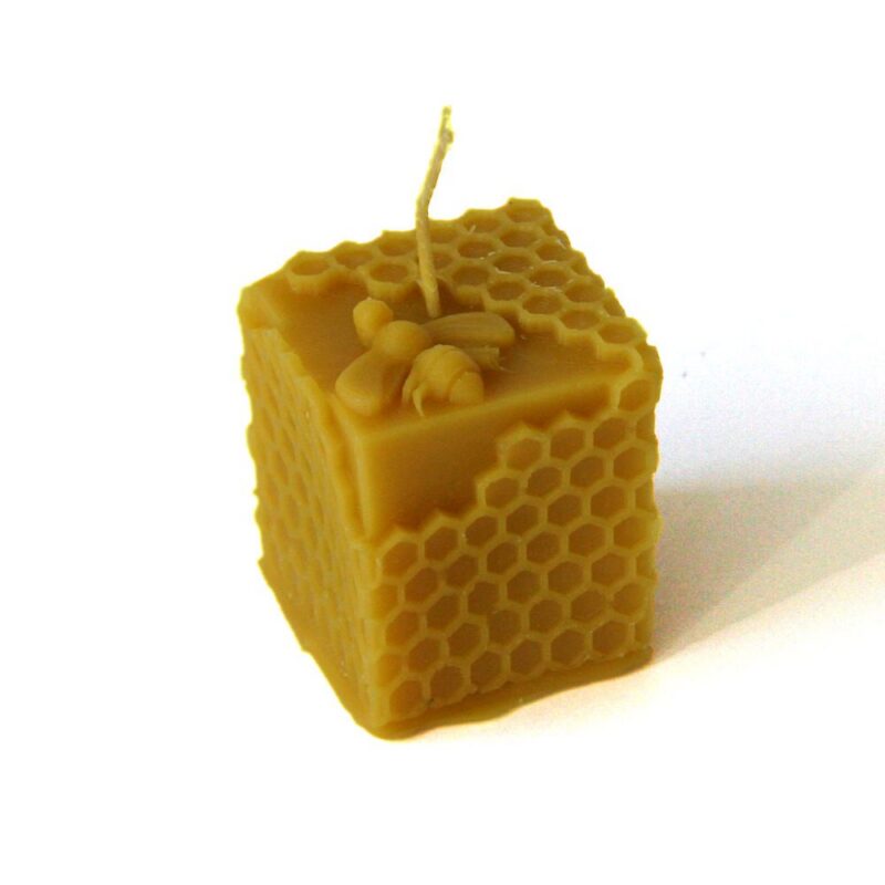 Świeca - Kostka z pszczołą