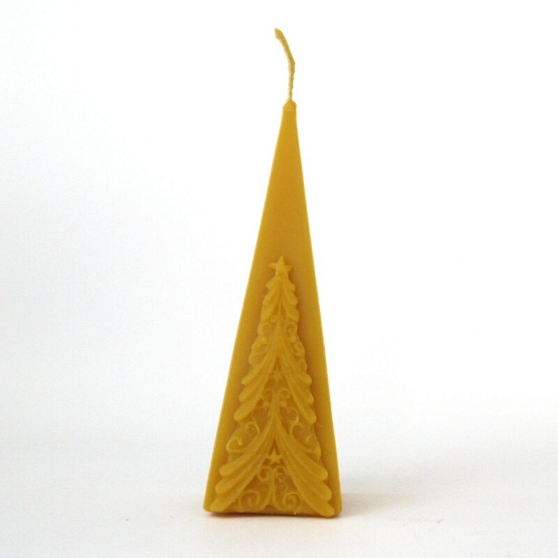 Świeca - Ostrosłup z choinką