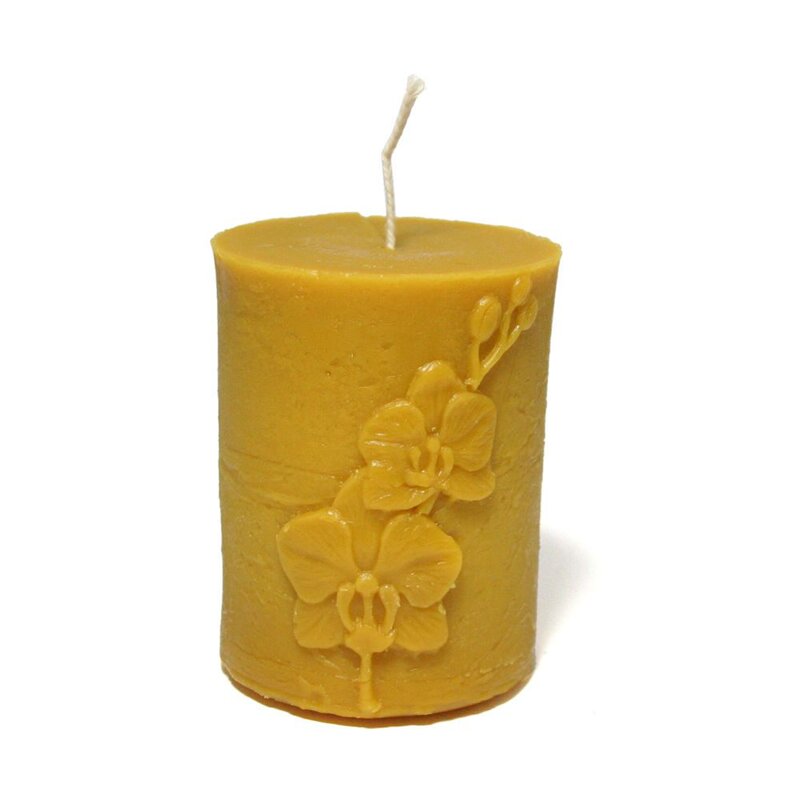 Świeca walec orchidea