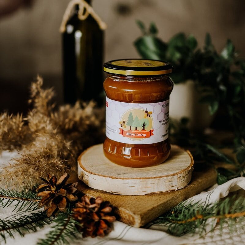 Miód leśny 600g – naturalny miód nektarowo-spadziowy z okolic Wąchocka