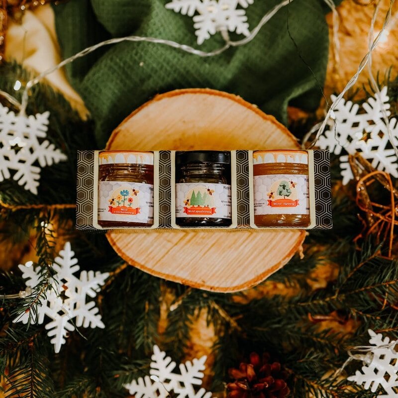 Zestaw miodów 3x50g ciemny