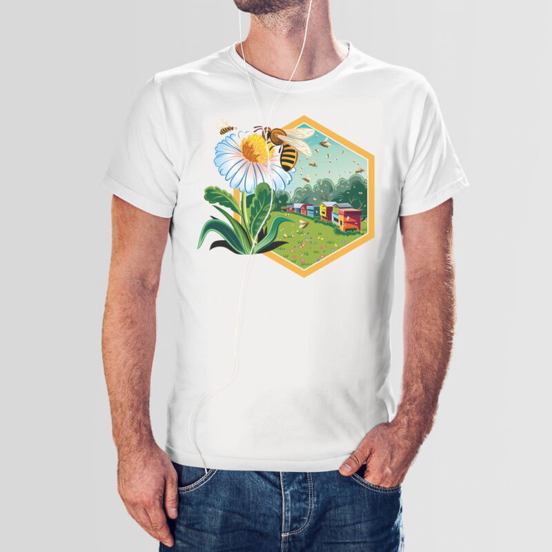 Koszulka T-Shirt • męska – Biały kwiat