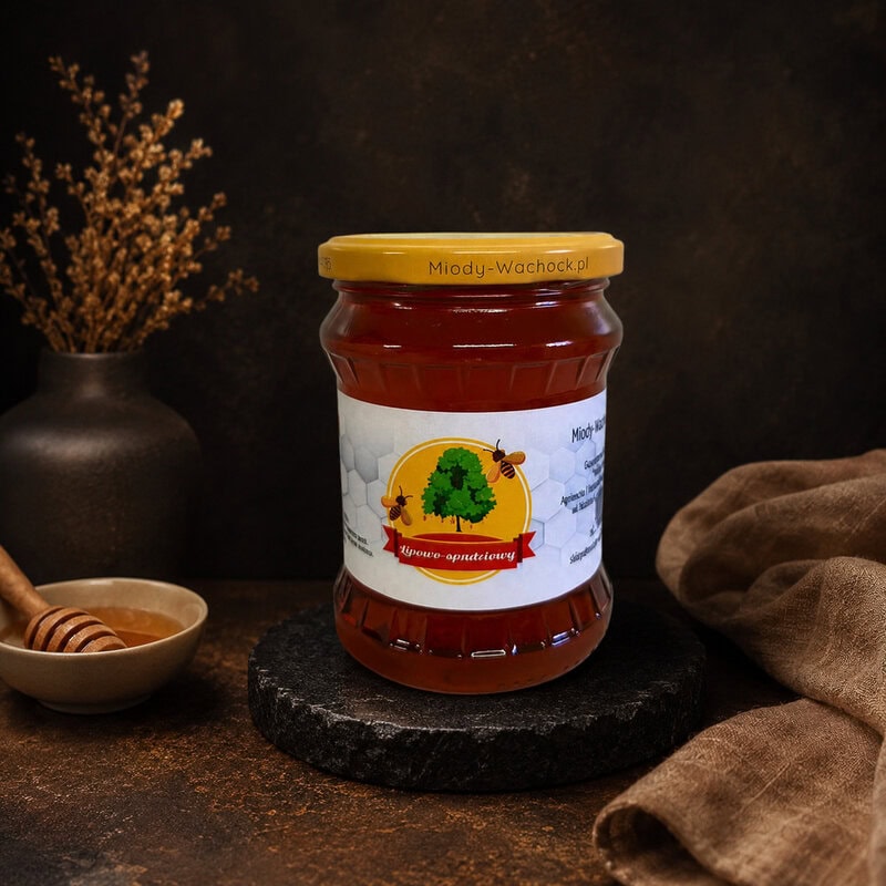 Naturalny miód lipowo-spadziowy 600 g – prosto od pszczelarza z Wąchocka