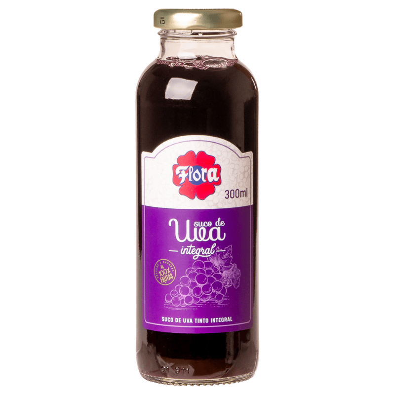Suco de Uva Tinto Integral Flora 300ml