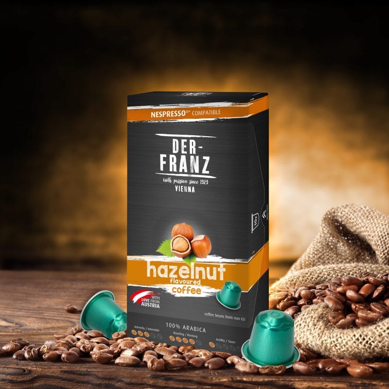 Nespresso kompatible Kaffee Kapseln, 1 x 10 Kapseln, Haselnuss – Bild 4