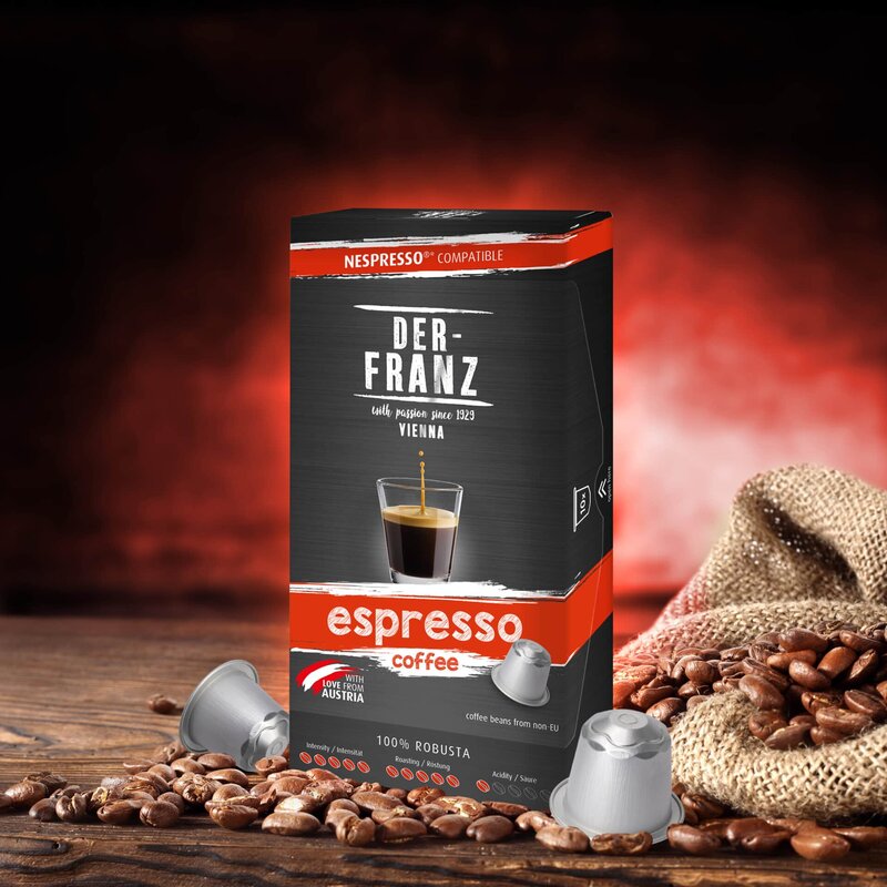 Nespresso kompatible Kaffee Kapseln, 1 x 10 Kapseln, Espresso – Bild 4