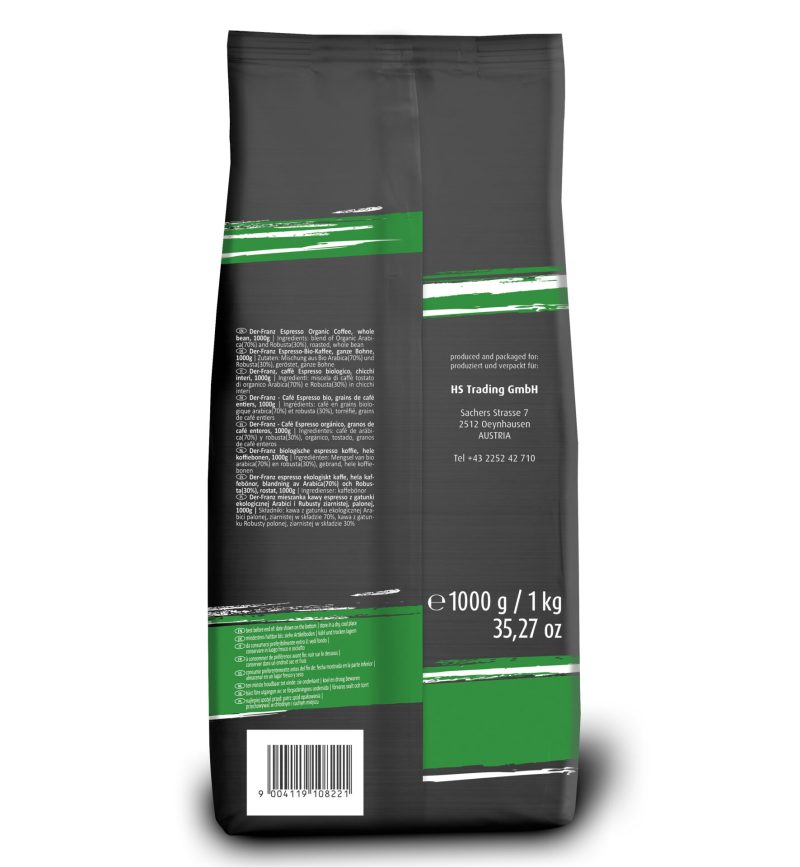 ESPRESSO BIO, ganze Bohne, 1000g – Bild 2