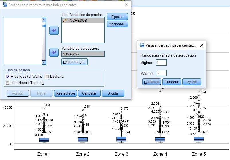 Opciones de la H de K-W