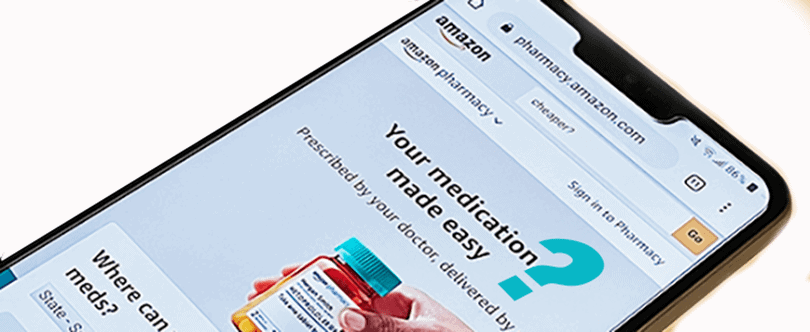 A mobile screen with amazon pharmacy app
