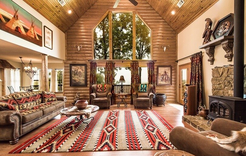 Lake Tenkiller Log Interior