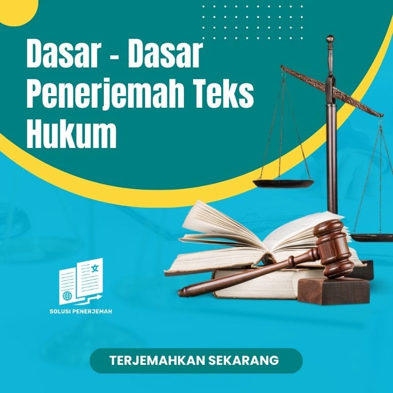 Dasar Dasar penerjemahan teks hukum