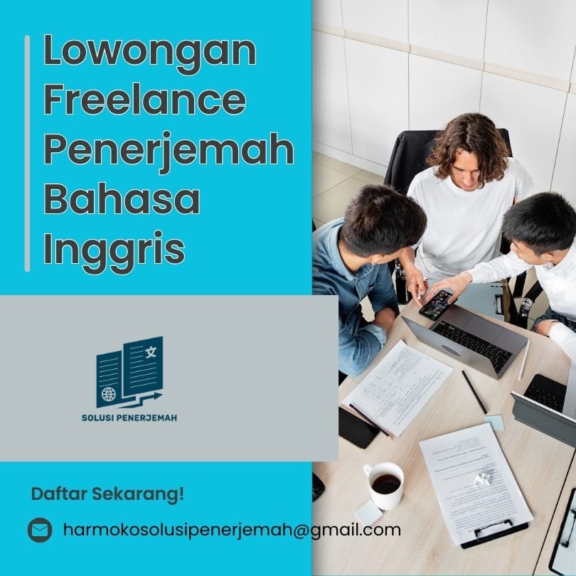 Lowongan freelance penerjemah bahasa Inggris