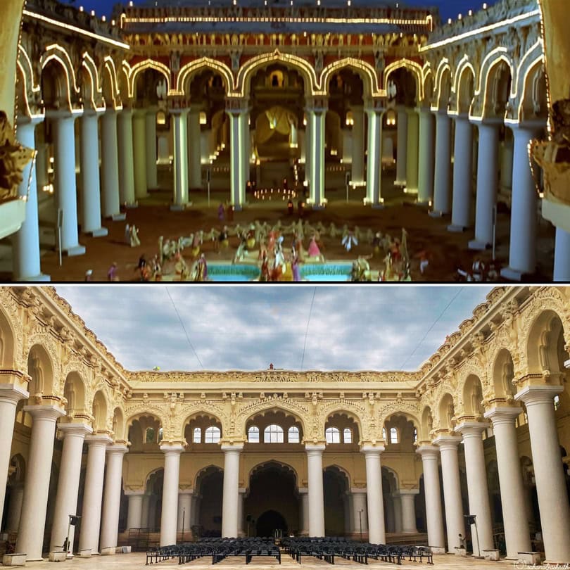 Guru filming locations in Madurai India showing dance scene from Tere bina song
