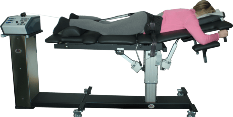 Woman on decompression table