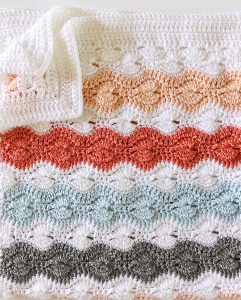 Modified Catherine's Wheel Stitch Baby Blanket