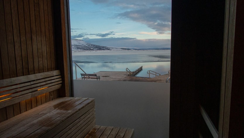 sauna view at laugarvatn fontana