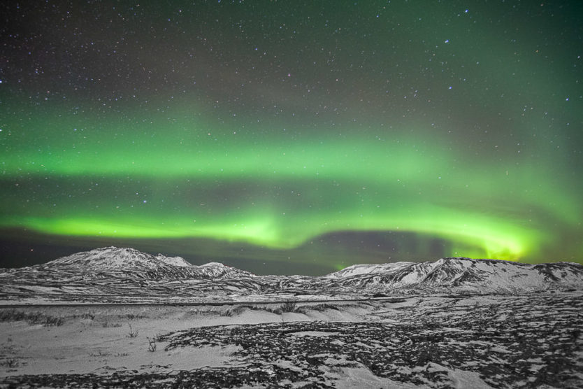 aurora iceland in winter