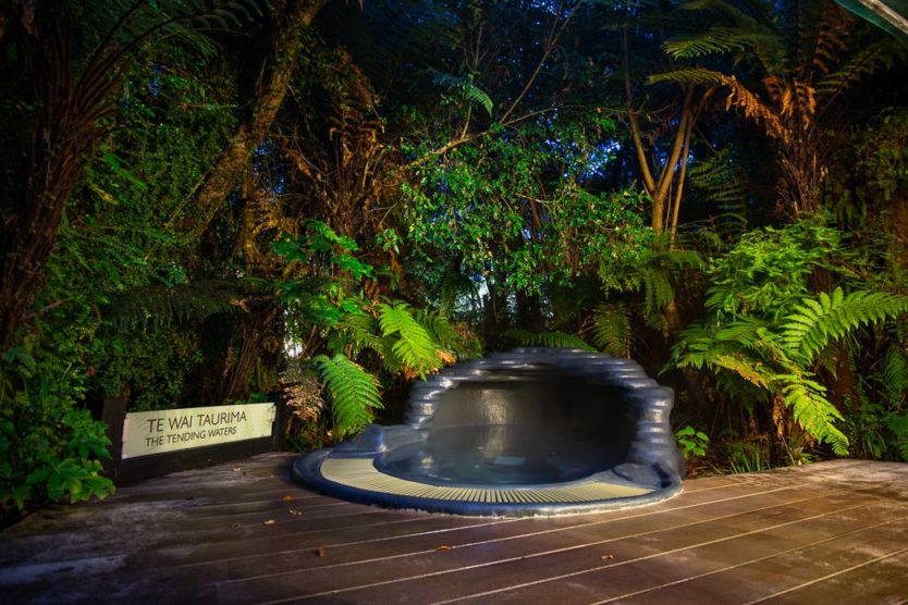 Te Wai Taurima (The Tending Waters) a private pool at the franz josef glacier hot pools a peaceful new zealand hot spring