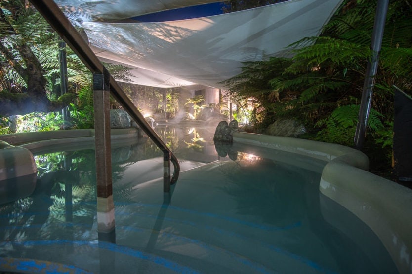 Public Hot Pool at Franz Josef Glacier Hot Pools - a great hot spring in new zealand