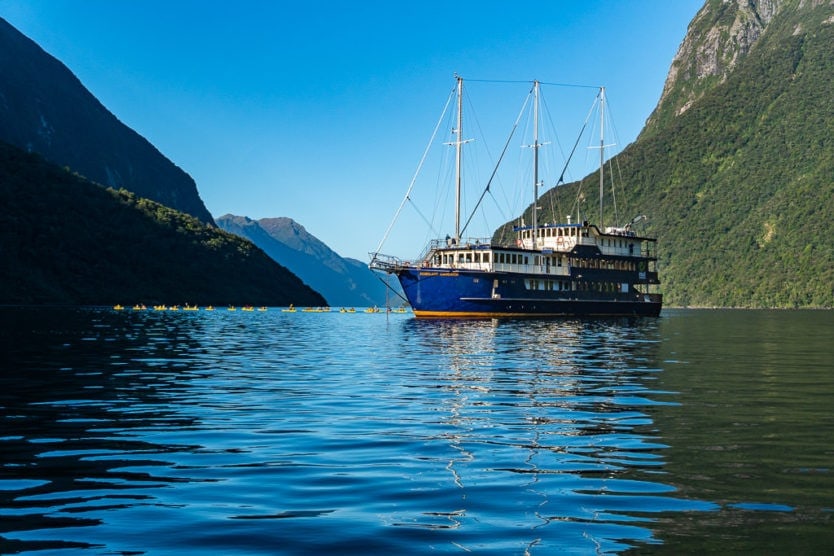 real journeys doubtful sound overnight cruise kayaking tour